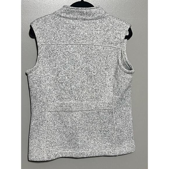 NWT T by Talbots Women’s Heather Gray Fleece‎ Zip Sweater Vest S - Picture 3 of 8